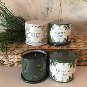 Holiday Demi Tin Candles | 2 Styles available at Bench Home