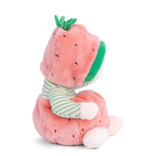 Load image into Gallery viewer, Side of strawberry plushie on a white background.