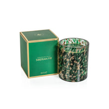 Load image into Gallery viewer, ZODAX Siberian Fir Spangled Glass Candle