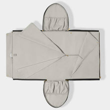 Load image into Gallery viewer, White interior of a weekend travel bag on a white background.