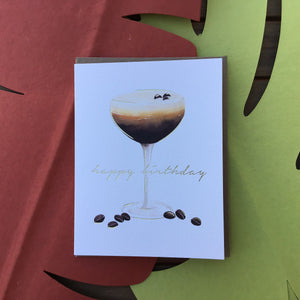 Espresso Martini Birthday Card available at Bench Home