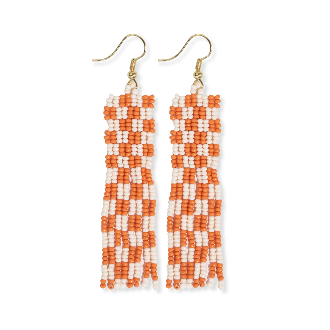 Checkerboard Beaded Earrings | 3 Colors