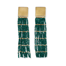 Load image into Gallery viewer, Gold Rectangle Fringe Earring | 2 Colors