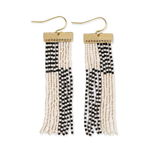 Rectangle Hanger Beaded Earrings available at Bench Home