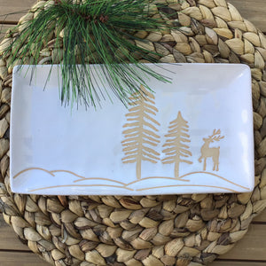 Reindeer Stoneware Tray available at Bench Home