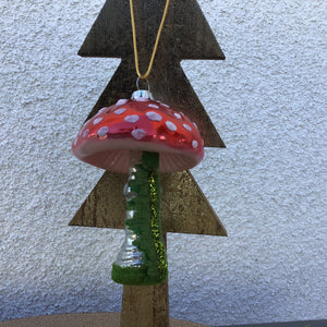 Mushroom Ornament available at Bench Home