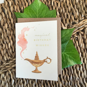 Genie Lamp Birthday Card available at Bench Home