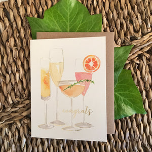 Cocktail Congrats Card available at Bench Home