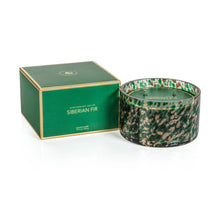 Load image into Gallery viewer, ZODAX Siberian Fir Spangled Glass Candle