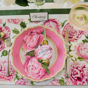 Peonies in Bloom Paper Placemat | Set of 24 available at Bench Home