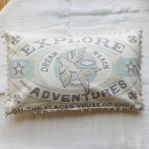 “Explore Have Adventures...” Lumbar Pillow
