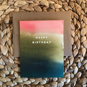 Watercolor Birthday Card available at Bench Home