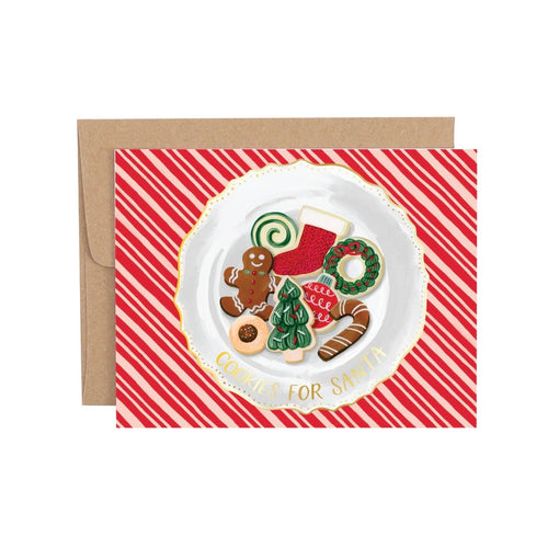 Santas Cookies Christmas Greeting Card