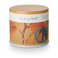 Load image into Gallery viewer, Candle with decorative label featuring leaf designs and &#39;ILLUME&#39; branding on a white background
