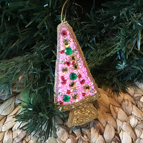 Holiday Beaded Tree Ornament