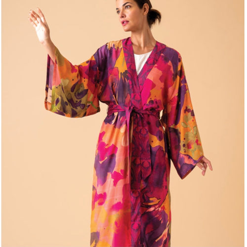 Blooms in Mustard Kimono