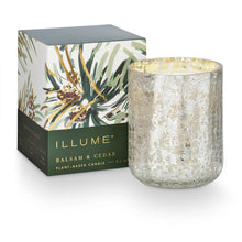 Load image into Gallery viewer, Balsam &amp; Cedar Small Boxed Crackle Glass Candle