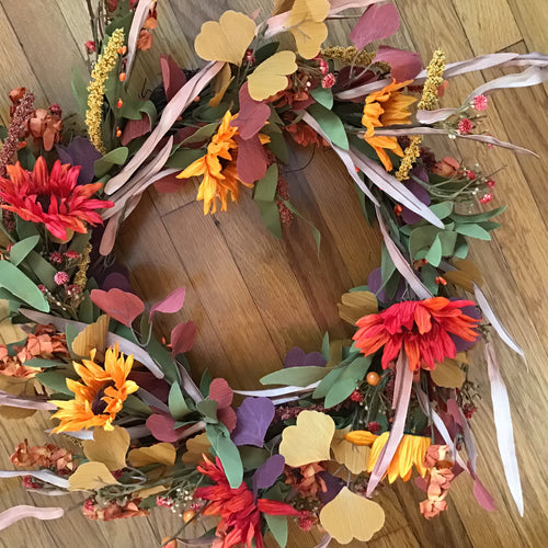 Fall Wild Flowers Wreath