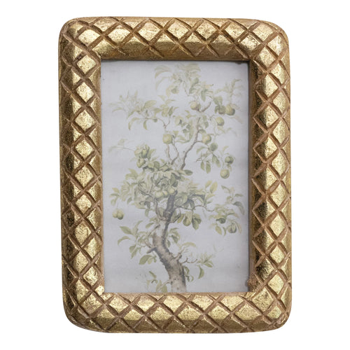 Photo Frame with Diamond Pattern | Mango Wood