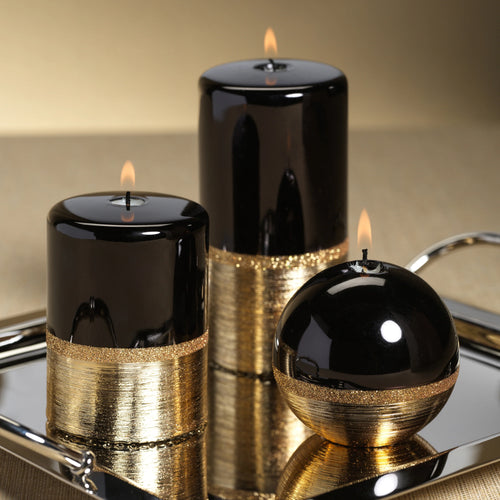 Metallic Black and Gold Candle | 3 Styles