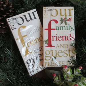 Family & Friends Lunch Paper Napkins | Two Styles available at Bench Home