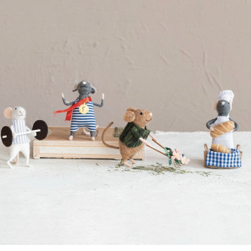 Felted Mouse Decor | 4 Styles