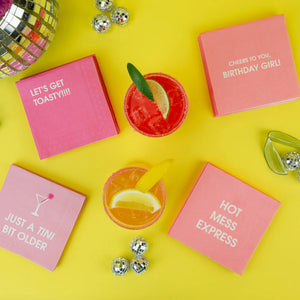 Pink Cocktail Napkins | 2 Styles available at Bench Home