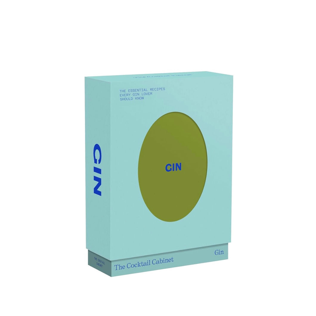 Light blue recipe box with a green oval center and 