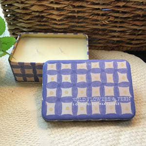 Printed Tin Candle available at Bench Home