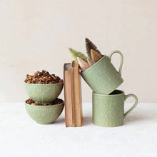 Load image into Gallery viewer, Stoneware Olive Green Holiday/Seasonal Mug | 2 Styles