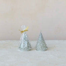 Load image into Gallery viewer, Silver Tree Shaped Candle