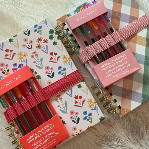 Split Spiral Notebook & Pen Set | Two Styles