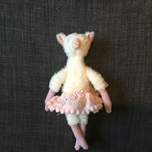 Load image into Gallery viewer, Toy mouse in a ballet outfit on a dark textured background