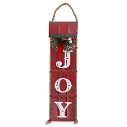 Holiday Joy Sled Metal Wall Sign