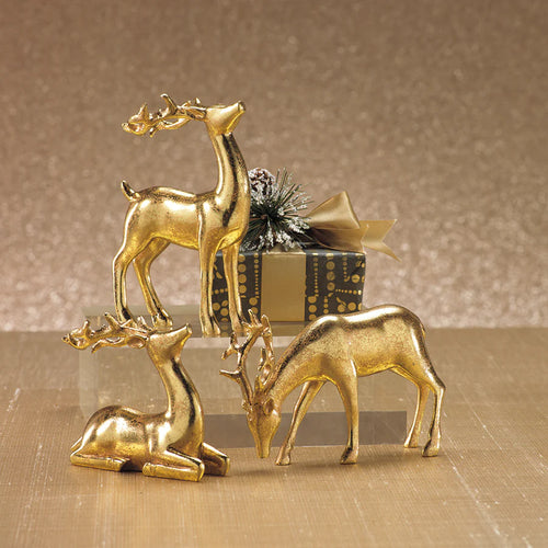ZODAX Decorative Gold Reindeer | Three Styles