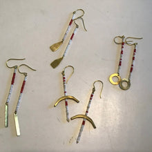 Load image into Gallery viewer, Red Beaded Earrings