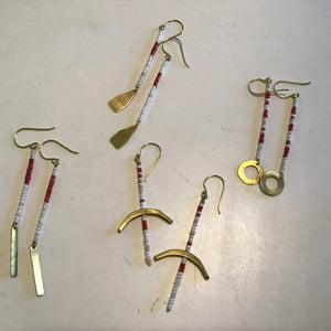 Red Beaded Earrings available at Bench Home