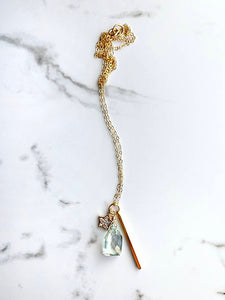 Green Amethyst Charm Necklace available at Bench Home