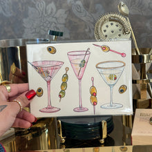 Load image into Gallery viewer, Pink Martini Cocktails Art Print