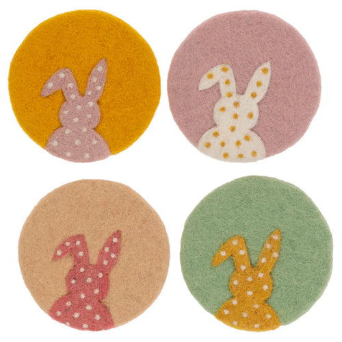 Felted Bunny Coasters