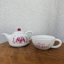 Load image into Gallery viewer, Holiday Stackable Teapot and Teacup