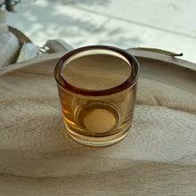 Load image into Gallery viewer, Short Amber Tea Light Holder