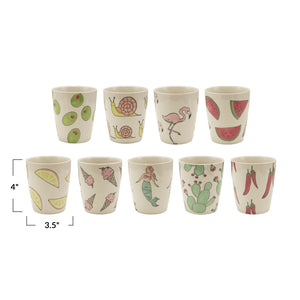 Hand- Painted Stoneware Cup W/ Wax Relief Pattern available at Bench Home