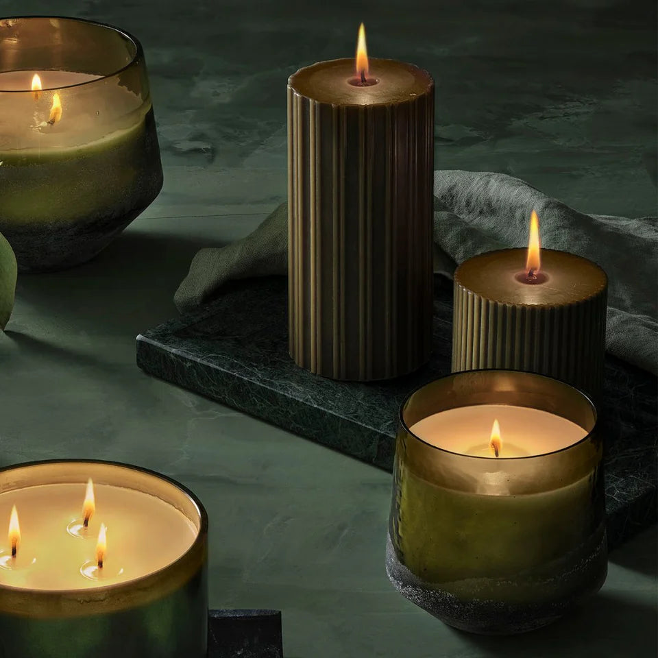Balsam & Cedar Medium Fragranced Pillar Candle