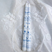 Load image into Gallery viewer, Blue And White Porcelain Taper Candles | Four Styles