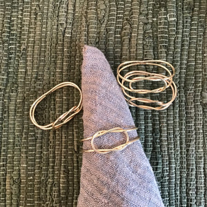 Brass Knot Napkin Ring Set available at Bench Home