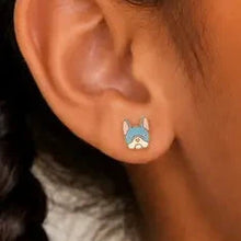 Load image into Gallery viewer, Frenchie Dog Enamel Earrings