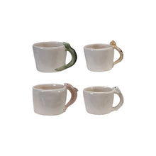 Load image into Gallery viewer, Four ceramic mugs with animal-shaped handles on a white background
