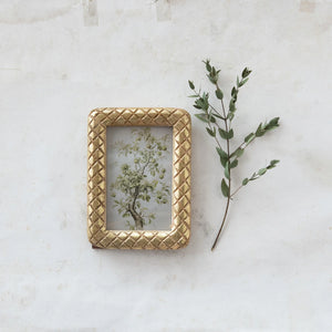 Photo Frame with Diamond Pattern | Mango Wood available at Bench Home