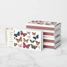 Load image into Gallery viewer, Stack of matchbooks with butterfly designs on a white background